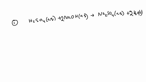the-exact-neutralization-of-1500-ml-of-02500-m-h2so4-aq-requires-1950-ml-of-the-naoh-titrant-a-balance-the-chemical-equation-for-the-reaction-between-h2so4aq-and-naohaq-answer-1-1-h2so4aq-answer-2-2-n
