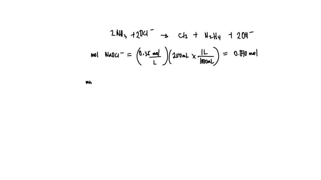 SOLVED When household ammonia is mixed with bleach, NaOCl, toxic