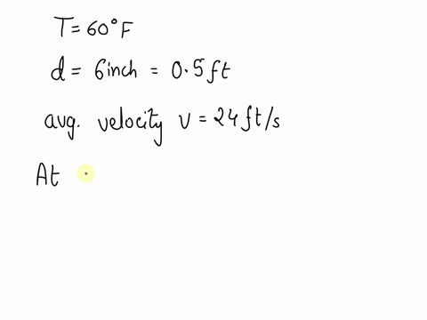 water-at-60-f-flows-through-a-6-in-diameter-pipe-with-an-average-velocity-of-24-fts-approximately-what-is-the-height-of-the-largest-roughness-element-allowed-if-this-pipe-is-to-be-classified-95841