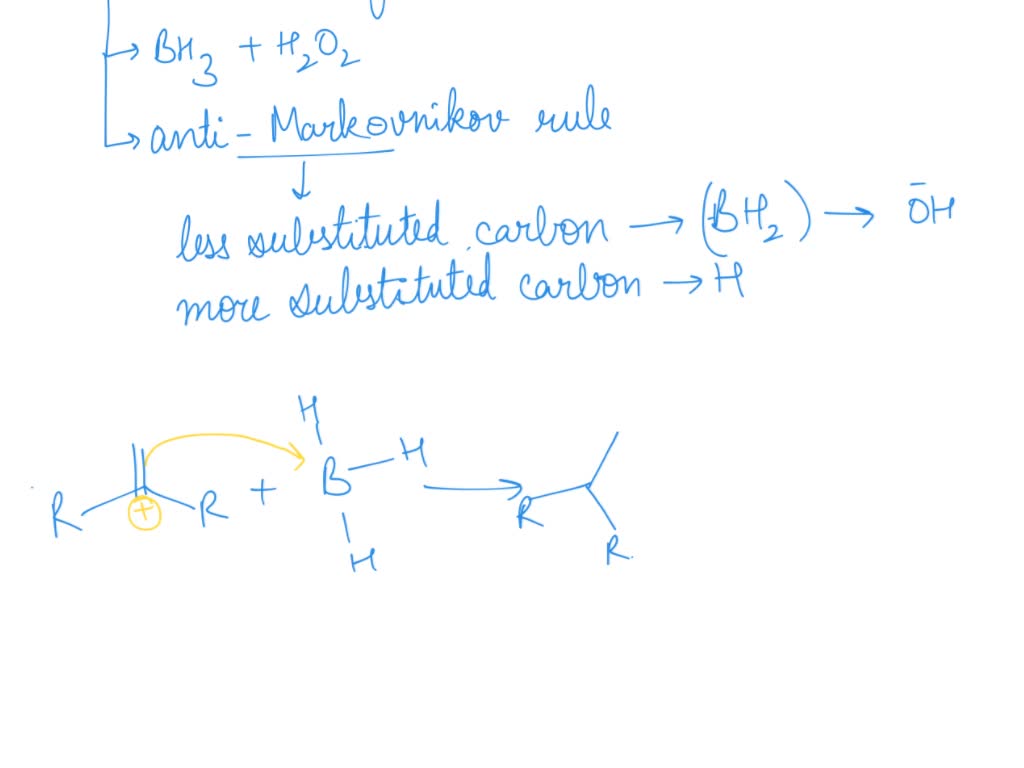 SOLVED Draw a structural formula for the alkene you would use to prepare the alcohol shown by
