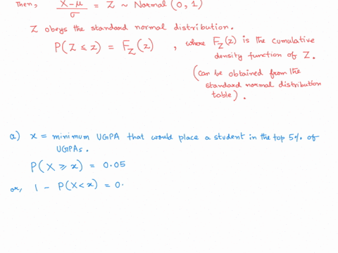 the-undergraduate-grade-point-averages-ugpa-of-students-taking-an-admissions-test-in-a-recent-year-can-be-approximated-by-a-normal-distributionas-shown-in-the-figure-a-what-is-the-minimum-ug-12514