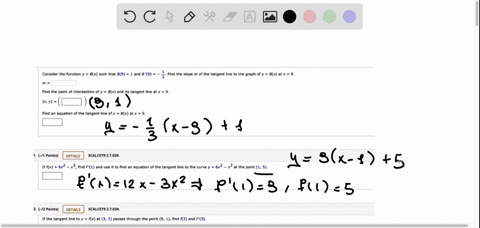 consider-the-function-bx-such-that-b9-and-b-9-find-the-slope-of-the-tangent-line-the-graph-of-y-bx-at-x-9-find-the-point-of-intersection-of-bx-and-its-tangent-iine-atx-xy-find-an-equation-of-08914