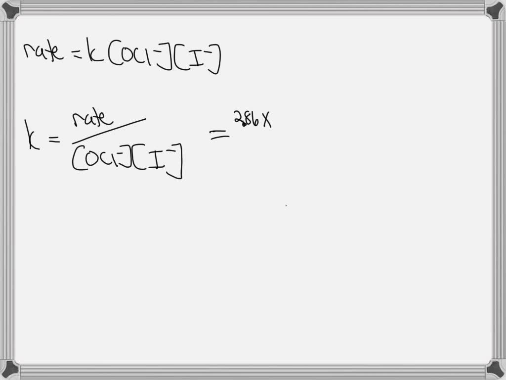 SOLVED: The following initial rate data are for the reaction of ...