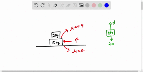 two-blocks-stacked-one-on-top-of-the-other-slide-on-frictionless-horizontal-surface-the-surface-between-the-two-blocks-is-rough-however-with-a-coefficient-of-static-friction-equal-to-040_-th-46436