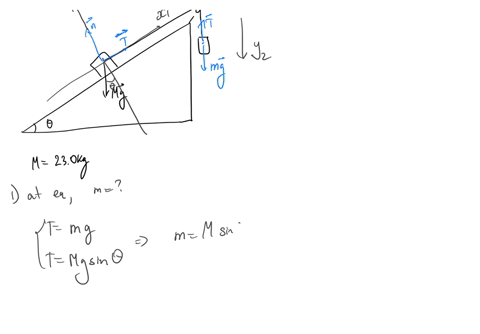 two-blocks-m-and-mz-are-connected-by-a-massless-string-that-passes-over-a-massless-pulley-as-shown-in-the-figure-mz_-which-has-mass-of-230-kg-rests-0n-a-long-ramp-of-angle-0-290-friction-can-12126