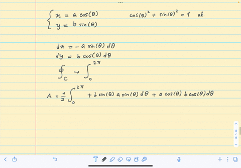 point-use-greens-theorem-t0-compute-the-area-inside-the-ellipse-1-15-use-lhe-fact-lhal-lhe-area-can-be-wrilten-as-fsr-1-dydr-2-c-ydr-i-dywhere-c-represents-ihe-ellipse-then-find-parametrizat-04833