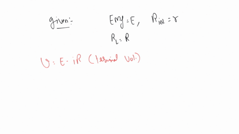 a-cell-of-emf-e-and-internal-resistance-r-is-connected-across-a-variable-load-resistor-r-draw-the-plots-of-the-terminal-voltage-v-versus-i-r-and-ii-the-current-i