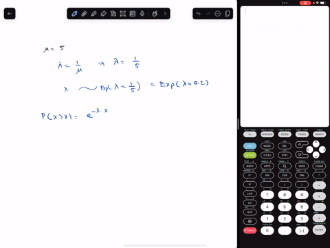 the-lifetime-x-of-certain-electronic-component-is-an-exponential-random-variable-with-mean-of-5-hours-assuming-2-of-these-components-operate-independently-in-device-the-device-operates-if-al-68852