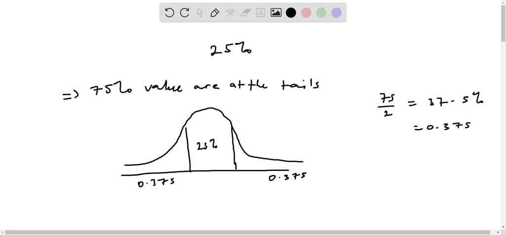 SOLVED: Find the z-scores that separate the middle 25% of the ...