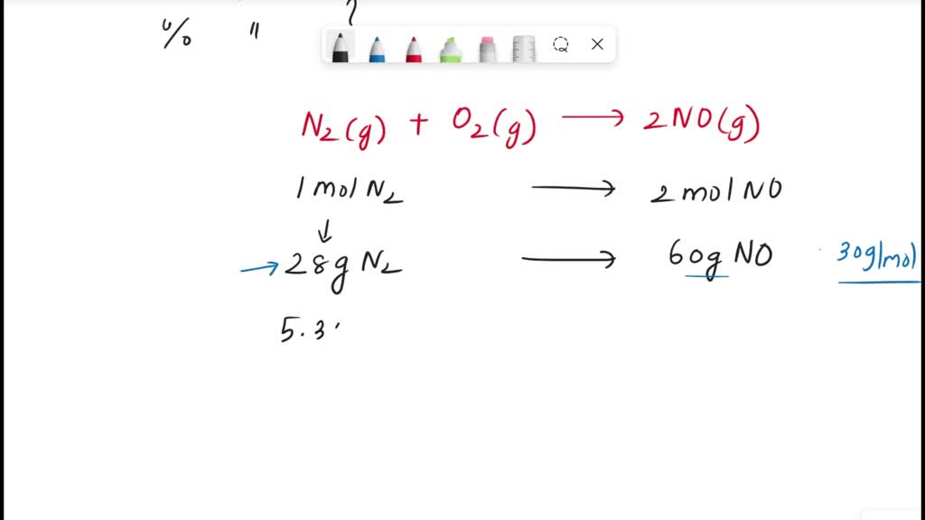 SOLVED: For the following reaction; 5.41 grams of nitrogen gas are ...