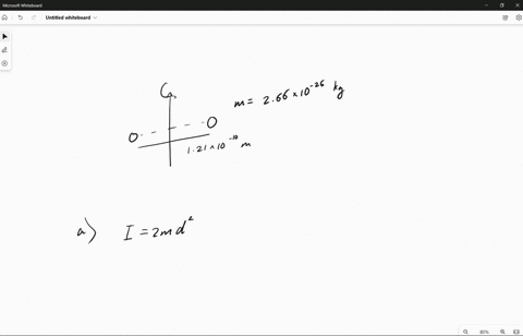 consider-an-oxygen-molecule-o2-rotating-in-the-xy-plane-about-the-axis-the-axis-passes-through-the-center-of-the-molecule-perpendicular-to-its-length-the-mass-of-each-oxygen-atom-is-266-x-10-01247