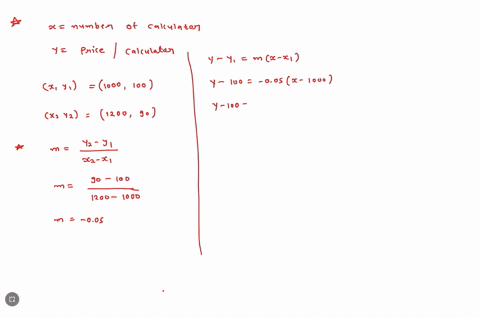 in-business-the-demand-equation-expresses-the-unit-price-p-of-a-product-as-a-function-of-the-demand-x-the-expected-sales-the-weekly-demand-for-a-graphing-calculator-is-1000-when-the-price-is-41423