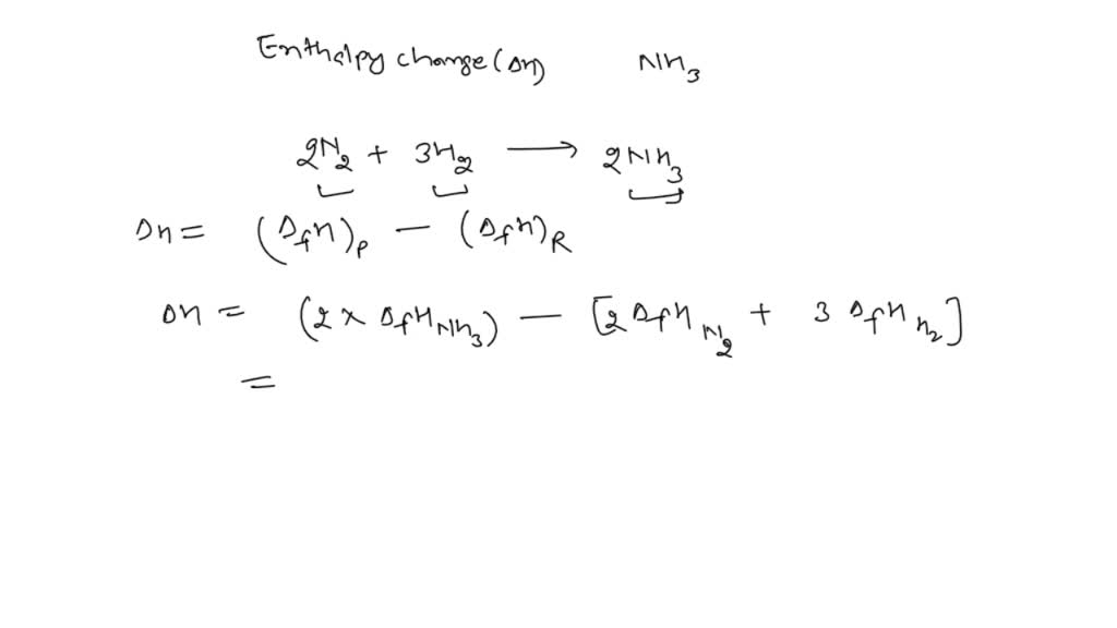 SOLVED Use the bond enthalpy method to find the heat ofNformation of ammonia from itsN