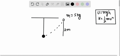 a-pendulum-is-raised-2-m-above-the-ground-and-is-allowed-to-freely-swing-assuming-no-loss-in-energycalculate-the-velocity-of-a-5-kg-bob-attached-at-the-end-of-the-pendulum-at-the-bottom-of-t-39243