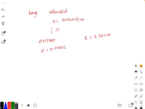 a-long-solenoid-has-100-turnscm-and-carries-current-i-an-electron-moves-within-the-solenoid-in-a-c-2-14575