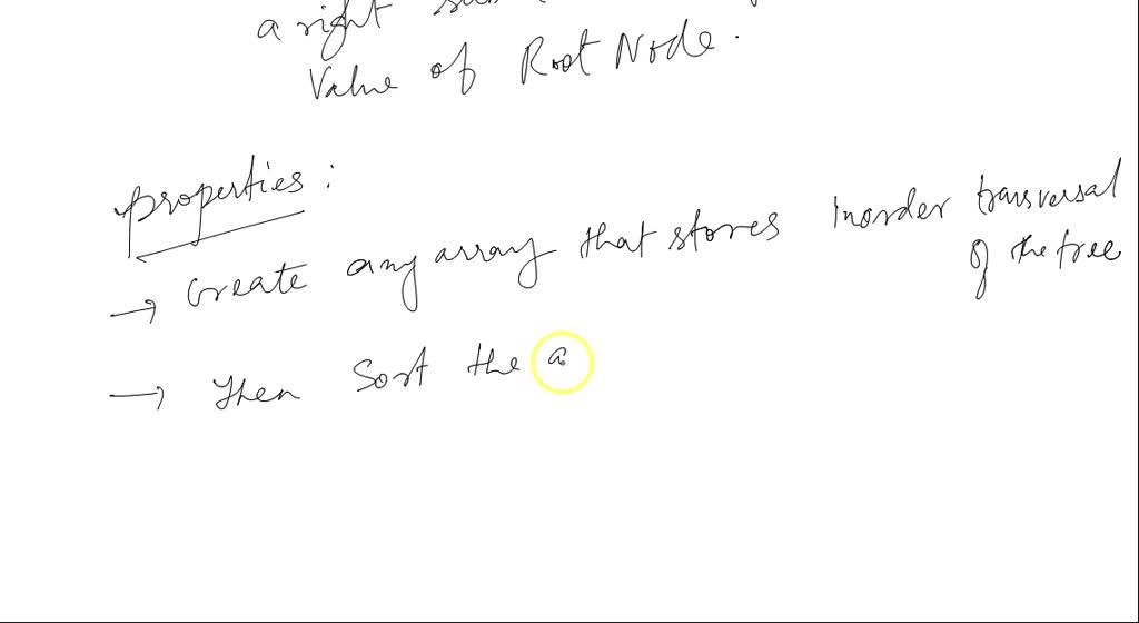 SOLVED: One main difference between a binary search tree (BST) and an ...