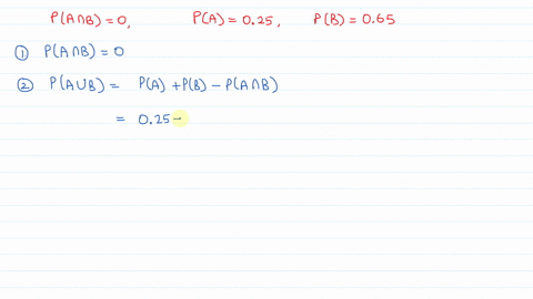 1-point-if-a-and-b-are-two-mutually-exclusive-events-with-pa-025-and-pb-065-find-the-following-probabilities-a-pa-nb-b-pa-u-b-90-c-pa-75-d-pb-35-e-pau-b-35-0-pa-n-b-58886