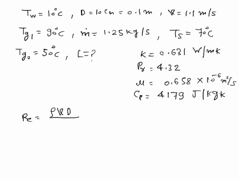 please-show-all-work-for-credit-35-pts-kitchen-water-at-10-c-flows-in-cross-flow-over-a-10-cm-diameter-pipe-with-a-velocity-of-11-ms-geothermal-water-enters-the-pipe-at-90-c-at-a-rate-of-125-92602