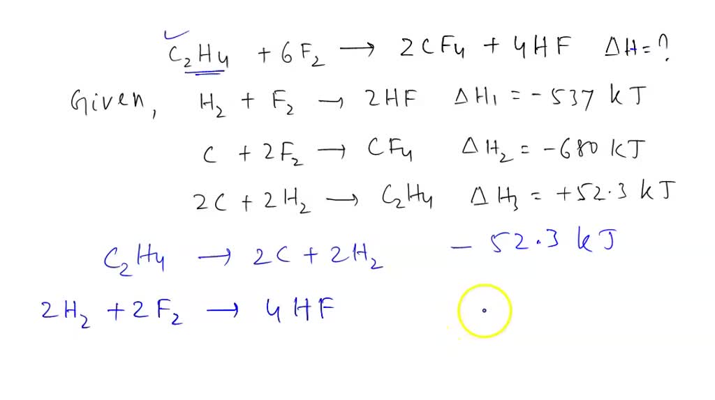 SOLVED Use the following enthalpies of reaction to determine the