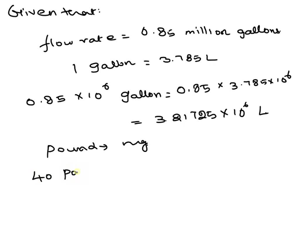 15. A chlorinator is set to feed 40 pounds of chlorine in 24 hours to a