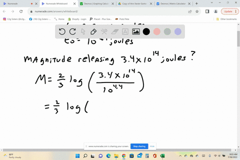the-magnitude-m-of-an-earthquake-is-represented-by-the-equation-m23logee0-where-e-is-the-amount-of-energy-released-by-the-earthquake-in-joules-and-e01044-is-the-assigned-minimal-measure-rele-80551