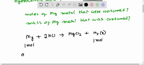 a-reaction-between-magnesium-metal-and-hydrochloric-acid-produced-0126-moles-of-hydrogen-gas-how-many-moles-of-magnesium-metal-were-consumed-to-produce-this-amount-of-h2-gas-how-many-grams-o-09646