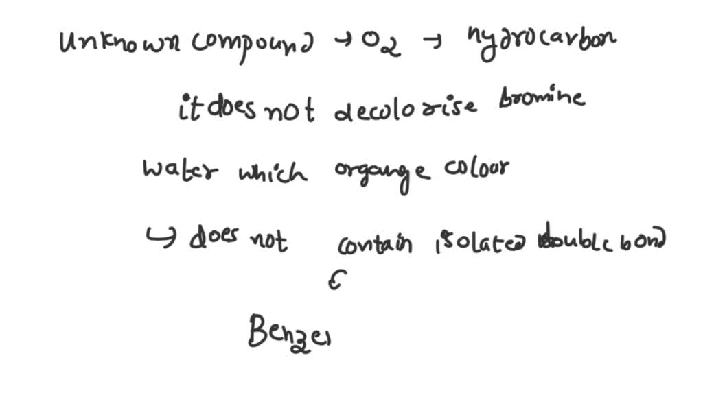 SOLVED An unknown compound is found to burn in oxygen. When bromine is