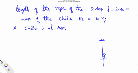 a-40-kg-child-is-sitting-on-a-swing-the-swing-is-attached-to-a-tree-branch-by-a-single-240m-long-rope-a-find-the-tension-in-n-in-the-rope-when-the-child-is-at-rest-b-imagine-that-the-swing-c-98518