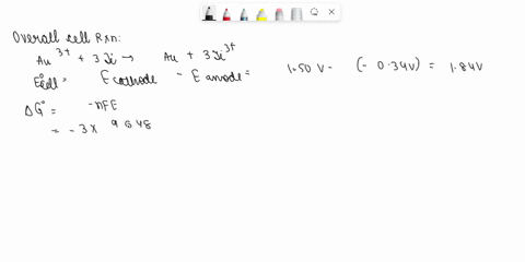 consider-the-galvanic-cell-based-on-the-following-half-reactions-au3-3e-au-e-150-vtl-e-tl-e-034-v-a-determine-the-overall-cell-reaction-use-the-lowest-possible-coefficients-omit-states-of-ma-59705