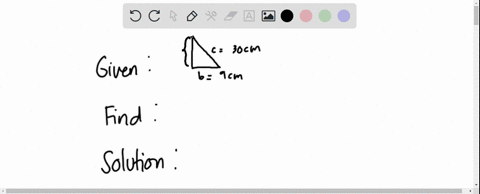 how-do-you-find-the-missing-length-for-the-right-triangle-below-the-short-side-is-9cm-and-the-hypotenuse-is-30-cm-78432