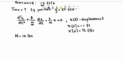 a-mass-weighing-4-pounds-is-attached-to-a-spring-whose-constant-is-2-lbft-the-medium-offers-a-damping-force-that-is-numerically-equal-to-the-instantaneous-velocity-the-mass-is-initially-rele-14017