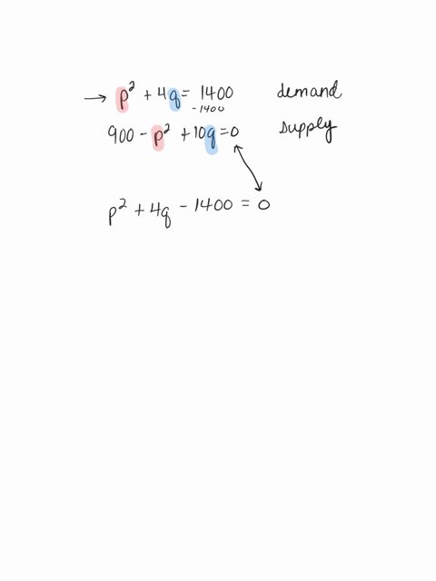 if-the-demand-function-for-a-commodity-is-given-by-the-equation-p2-4q-1400-and-the-supply-function-is-given-by-the-equation-900-p2-10q-0-find-the-equilibrium-quantity-and-equilibrium-price-r-71394