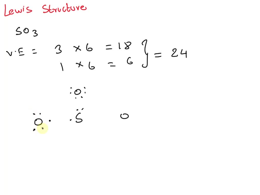 SOLVED Draw the Lewis structure for the sulfur trioxide 'SO3 molecule