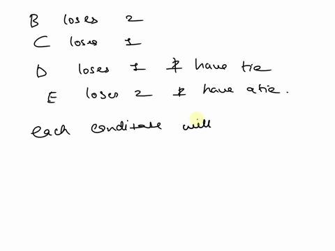 an-election-with-five-candidates-a-b-c-d-and-e-is-decided-using-the-method-of-pairwise-comparisons-suppose-that-a-loses-one-pairwise-comparison-and-ties-noneb-loses-two-and-ties-none-d-loses-81914