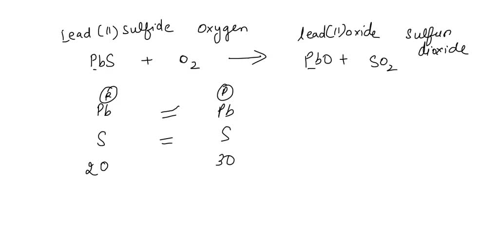 Sulfur Burning In Oxygen Equation