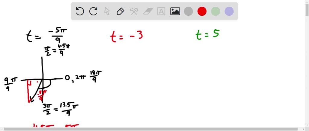 SOLVED: Find the reference number for each value of t t= -5pi/9 t=-3 t=5