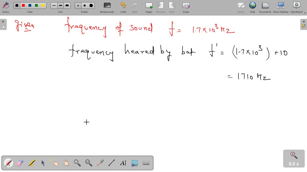 SOLVED Bat flies toward wall, emitting steady sound of frequency 1.70