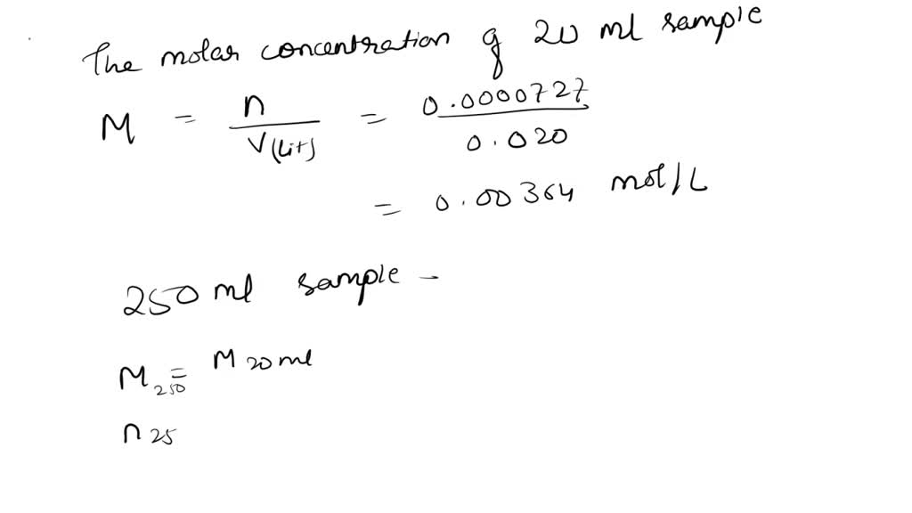 SOLVED: Question 3: A sample of an ore was analyzed for Cu2+ as follows ...