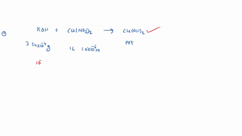when-75-x-10-4-g-of-koh-is-dissolved-in-100-l-of-10-x-10-6-m-cuno32-a-precipitate-of-cuoh2-is-formed-true-or-false-ksp-of-cuoh2-is-22-x-10-20-truefalse-45803