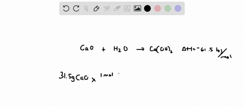 calcium-oxide-quicklime-reacts-with-water-to-produce-calcium-hydroxide-slaked-lime-caos-h2ol-caoh2s-h-652-kj-the-heat-released-by-this-reaction-is-sufficient-to-ignite-paper-how-much-heat-is-47846