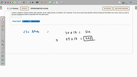0751-points-details-previous-answers-eppdiscmaths-94028-my-notes-ask-your-teacher-programmer-virites-500-lines-of-computer-code-17-days-must-there-have-been-at-least-day-when-the-programme-w-82518