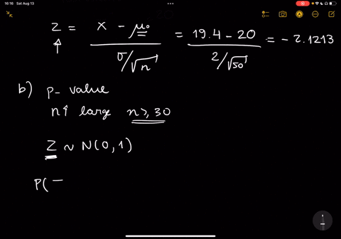 consider-the-following-hypothesis-test-ho-m-or-equal-20-ha-m-20-a-sample-of-50-provided-a-sample-mean-of-194-the-population-standard-deviation-is-2-a-compute-the-value-of-the-test-statistic-97271