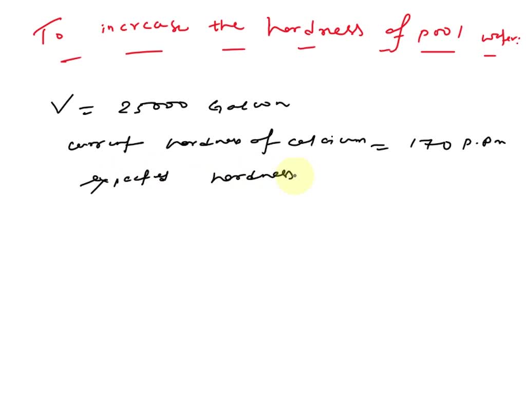 You have a 25,000gallon hotel pool with a calcium hardness level of 170 ppm. How much calcium