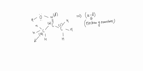 review-topics-references-specify-the-local-electron-geometries-about-the-atoms-labelled-a-d-unshared-electron-pairs-affect-local-geometry-and-are-included-in-the-structural-formula-for-each-28302