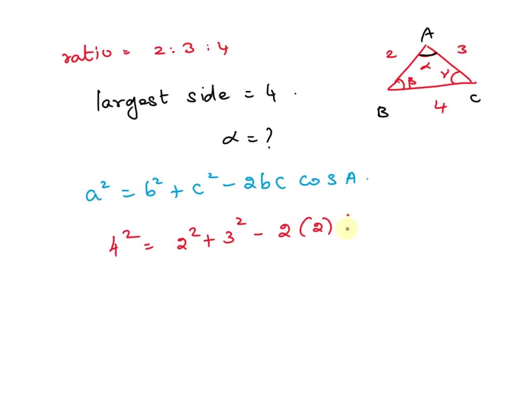 SOLVED The sides of a triangle are in the ratio 2 3 4 . Find the