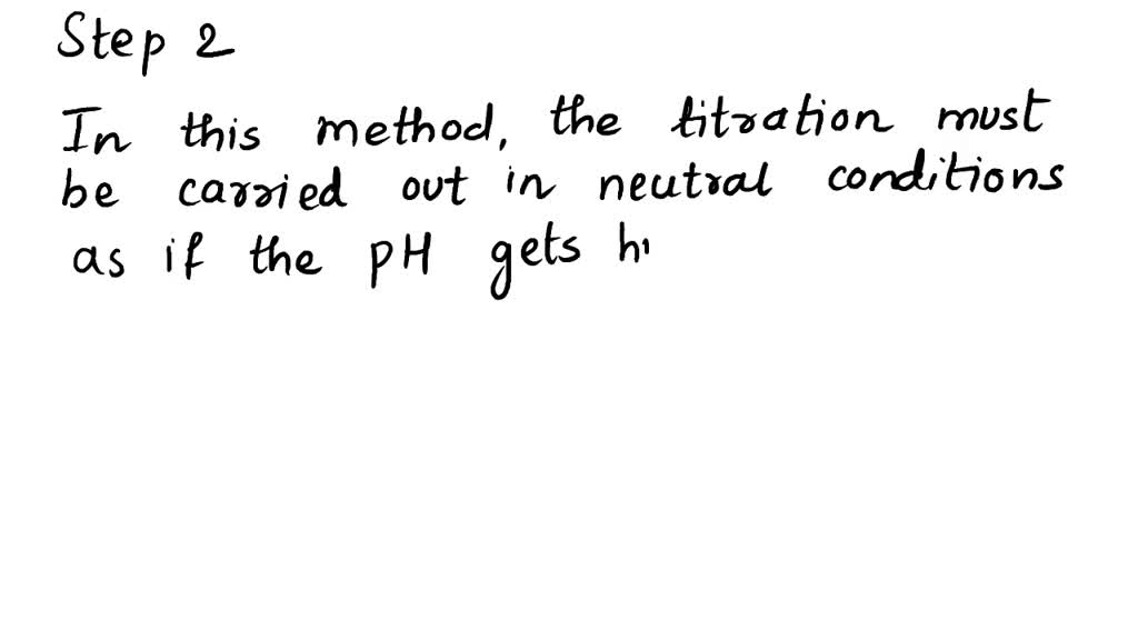 SOLVED Why must the precipitation titration of chloride ions with