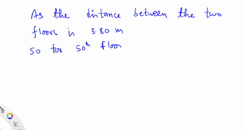 a-man-takes-an-elevator-from-the-first-floor-to-the-nth-floor-in-a-skyscraper-calculate-the-change-of-gravitational-potential-energy-mass-1200-kg-n-50-distance-between-floors-380-m