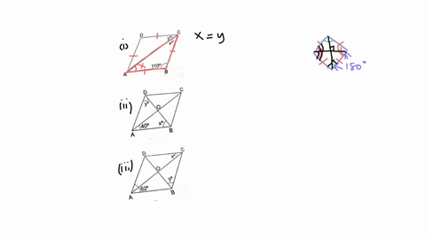 in-each-of-the-figure-given-below-abcd-is-a-rhombus-find-the-value-of-x-and-y-in-each-case-20418