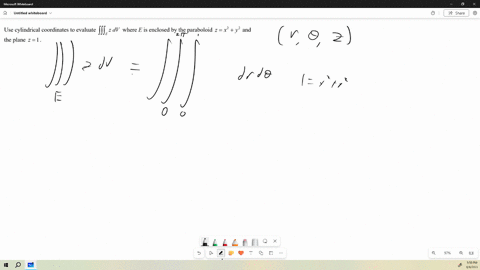 use-cylindrical-coordinates-to-evaluate-jis-dv-where-e-is-enclosed-by-the-paraboloid-z-x-y-and-the-plane-2-1-_-23458