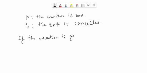 define-the-proposition-in-symbols-using-p-the-weather-is-bad-q-the-trip-is-cancelled-r-the-trip-is-delayed-proposition-in-words-if-the-weather-is-good-then-the-trip-will-not-be-cancelled-pro-73148